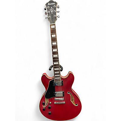 Used Ibanez AS73L Satin Red Hollow Body Electric Guitar