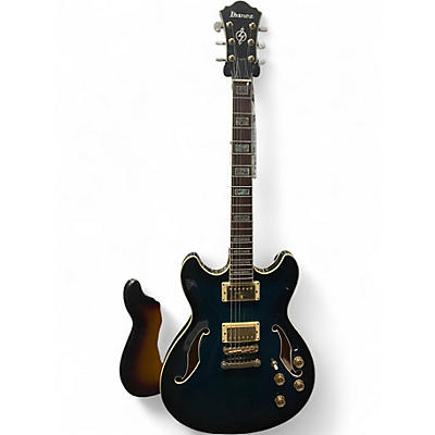 Used Ibanez AS93 Artcore Blue Burst Hollow Body Electric Guitar