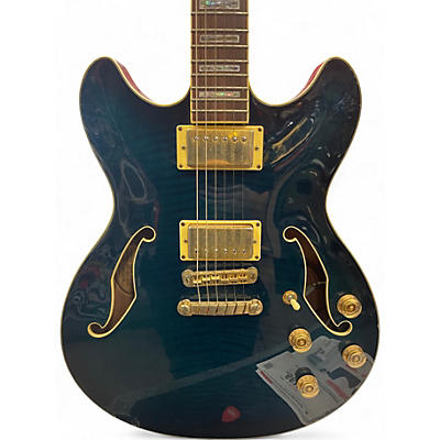 Used Ibanez AS93 Artcore Blue Burst Hollow Body Electric Guitar