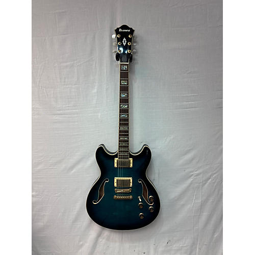 Ibanez Used Ibanez AS93 Artcore Blue Hollow Body Electric Guitar Blue