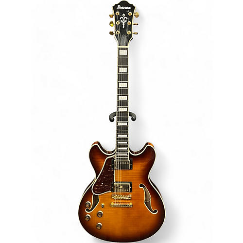 Ibanez Used Ibanez AS93 Artcore Left Handed Sienna Sunburst Hollow Body Electric Guitar Sienna Sunburst