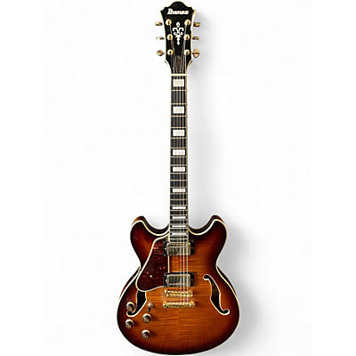 Used Ibanez AS93 Artcore Left Handed Vintage Sunburst Hollow Body Electric Guitar