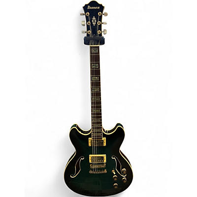 Used Ibanez AS93 Artcore trans emerald Hollow Body Electric Guitar