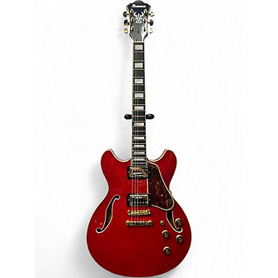 Used Ibanez AS93FM Transparent Cherry Red Hollow Body Electric Guitar