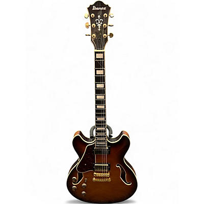 Used Ibanez AS93FML Brown Sunburst Hollow Body Electric Guitar