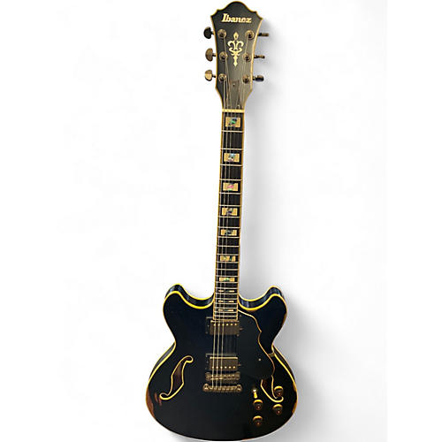 Used Ibanez ASV100DG Black Hollow Body Electric Guitar Black
