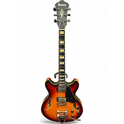 Used Ibanez ASV93 2 Tone Sunburst Hollow Body Electric Guitar