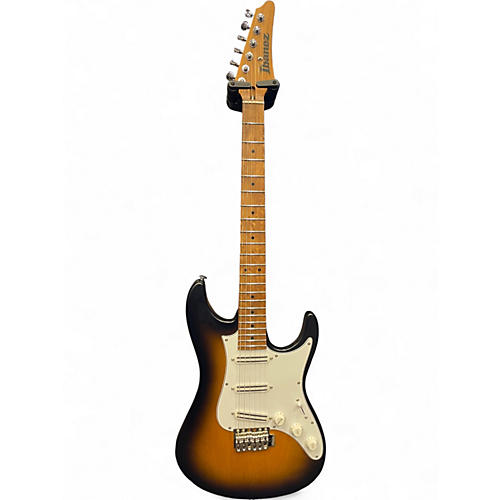 Used Ibanez ATZ100-SBT Andy Timmons Signature Sunburst Flat Solid Body Electric Guitar Sunburst Flat