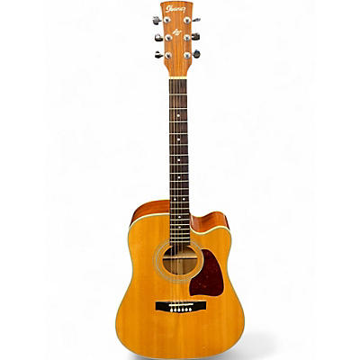 Used Ibanez AW100CE-NT Natural Acoustic Electric Guitar