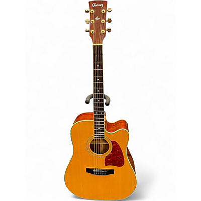 Used Ibanez AW100CE Natural Acoustic Electric Guitar
