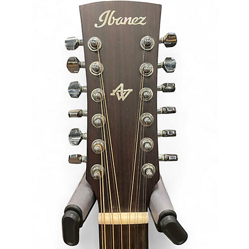 Used Ibanez AW152CE-OPN Natural 12 String Acoustic Electric Guitar Natural