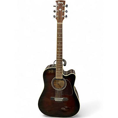 Used Ibanez AW300 Brown Sunburst Acoustic Guitar