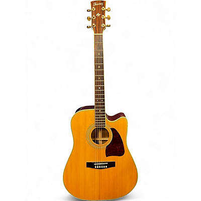 Used Ibanez AW300E Natural Acoustic Electric Guitar