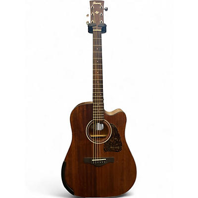 Used Ibanez AW54CEOPM Open Pore Natural Acoustic Electric Guitar