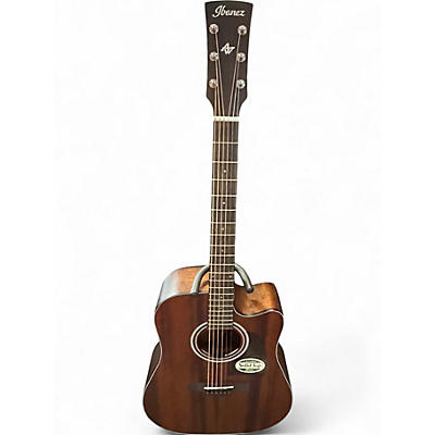 Used Ibanez AW54CEOPN Brown Acoustic Electric Guitar