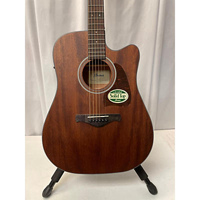 Ibanez Used Ibanez AW54CEOPN Natural Mahogany Acoustic Electric Guitar