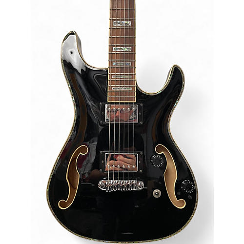 Used Ibanez AWD82LTD Black Hollow Body Electric Guitar Black