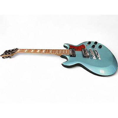 Used Ibanez AX120 Ice Blue Metallic Solid Body Electric Guitar