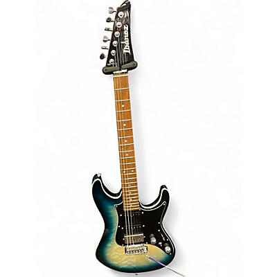 Used Ibanez AZ24P1QM Ocean Blue Solid Body Electric Guitar