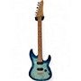 Used Ibanez AZ24S1F Standard Transparent Turquoise Solid Body Electric Guitar Transparent Turquoise
