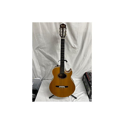 Ibanez Used Ibanez Ae450 Vinatge Natural Classical Acoustic Electric Guitar vinatge natural