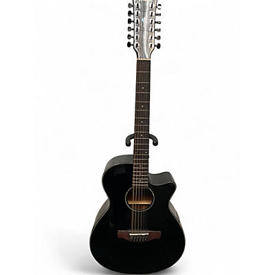 Used Ibanez Aeg5012vbk Black 12 String Acoustic Guitar