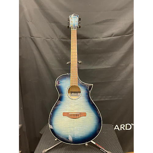 Ibanez Used Ibanez Aewc400 Blue Sunburst Acoustic Electric Guitar Blue Sunburst