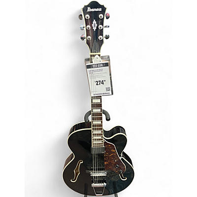 Used Ibanez Af71 Black Hollow Body Electric Guitar
