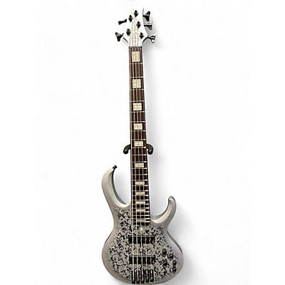 Ibanez Used Ibanez BTB25TH5 Silver Blizzard Matte Electric Bass Guitar