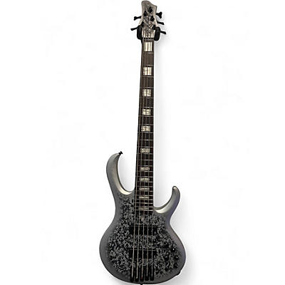 Used Ibanez BTB25TH5 Silver Blizzard Matte Electric Bass Guitar
