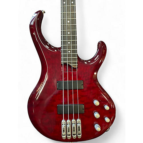 Used Ibanez BTB400 Trans Crimson Red Electric Bass Guitar Trans Crimson Red