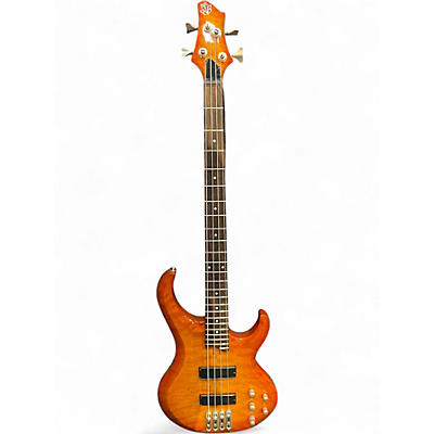 Used Ibanez BTB400QM ORANGE BURST Electric Bass Guitar