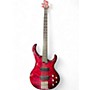 Used Ibanez BTB400QM Transparent Red Electric Bass Guitar Transparent Red