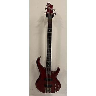 Ibanez Used Ibanez BTB400Qm Red Electric Bass Guitar