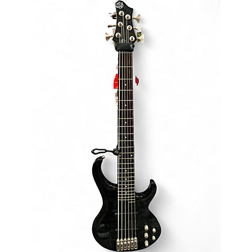 Used Ibanez BTB406QM Trans Black Electric Bass Guitar Trans Black