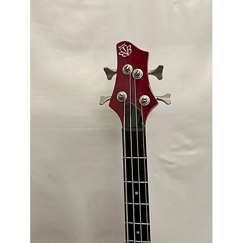 Ibanez Used Ibanez BTB450QM Transparent Red Electric Bass Guitar Transparent Red