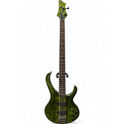 Used Ibanez BTB570FM Trans Green Electric Bass Guitar