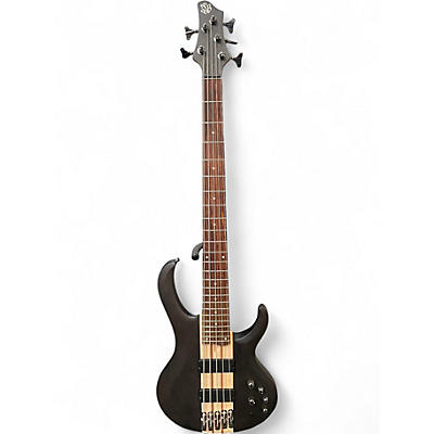 Used Ibanez BTB605 Transparent Flat Grey Electric Bass Guitar