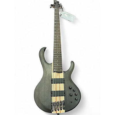 Used Ibanez BTB605 Transparent Gray Flat Electric Bass Guitar