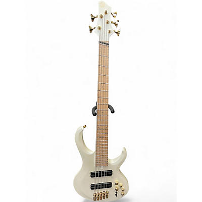 Used Ibanez BTB605MLM Alpine White Electric Bass Guitar