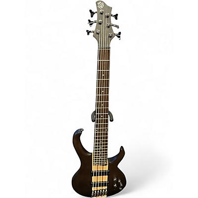 Used Ibanez BTB606 Transparent Gray Flat Electric Bass Guitar