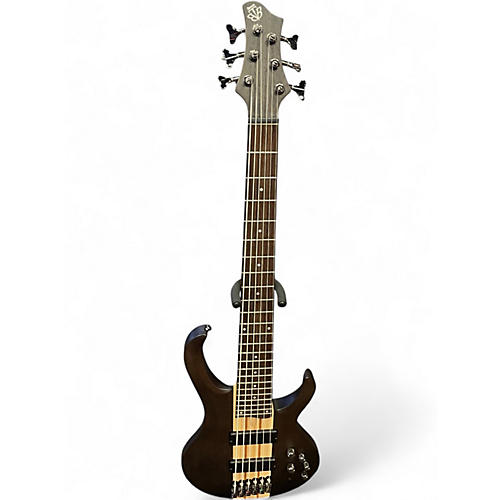 Used Ibanez BTB606 Transparent Gray Flat Electric Bass Guitar Transparent Gray Flat