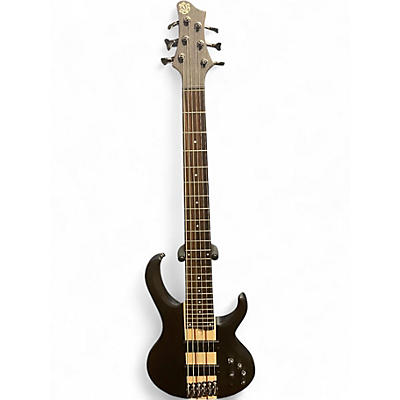 Used Ibanez BTB606 Transparent Gray Flat Electric Bass Guitar