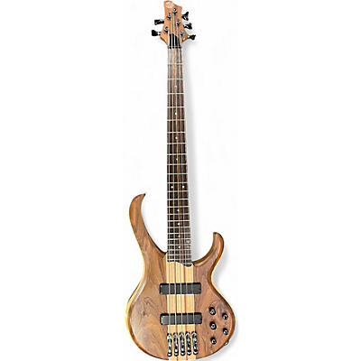 Used Ibanez BTB675 5 String Natural Flat Electric Bass Guitar