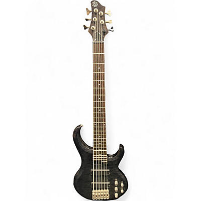 Used Ibanez BTB676 6 String Translucent Black Electric Bass Guitar