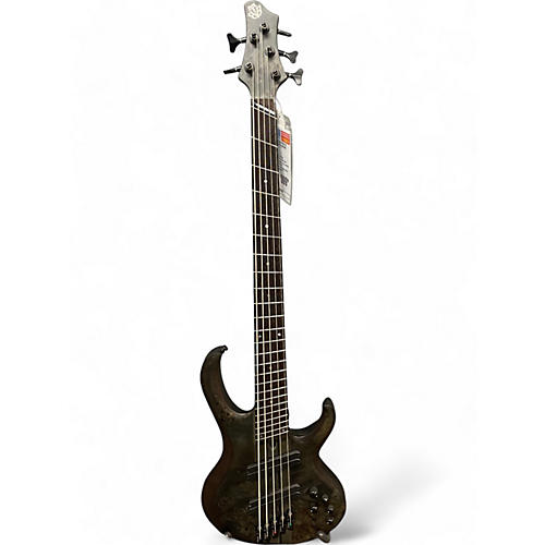 Ibanez Used Ibanez BTB805 Spalted Maple Trans Gray Electric Bass Guitar Spalted Maple Trans Gray