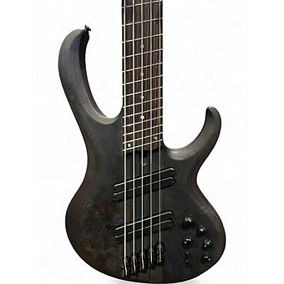 Used Ibanez BTB805MS TRANSPARENT GRAY FLAT Electric Bass Guitar