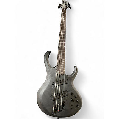 Used Ibanez BTB805MS Transparent Gray Flat Electric Bass Guitar