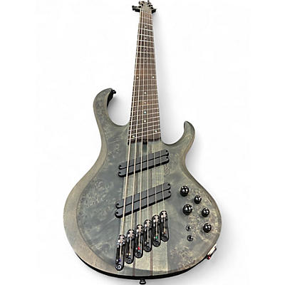 Used Ibanez BTB806MSTGF Transparent Gray Electric Bass Guitar