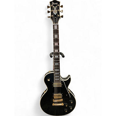 Used Ibanez Custom Black Solid Body Electric Guitar